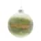4.5" Green & Gold Painted Glass Ornaments, 6ct.